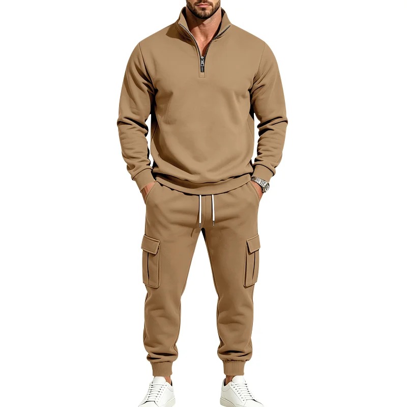 Winter Wear Clothes - Men's Fall-Winter Two-Piece Outfit - 1/4