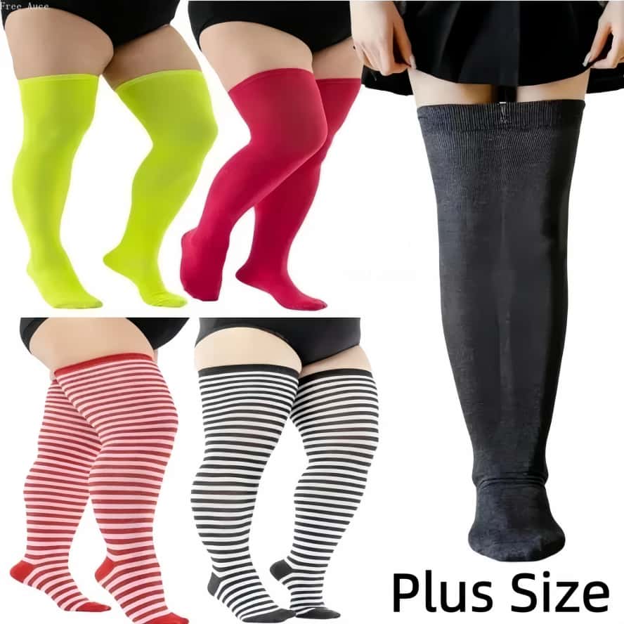 Winter Clothing Leg Warmers - Large Plus Size Girls Thigh High