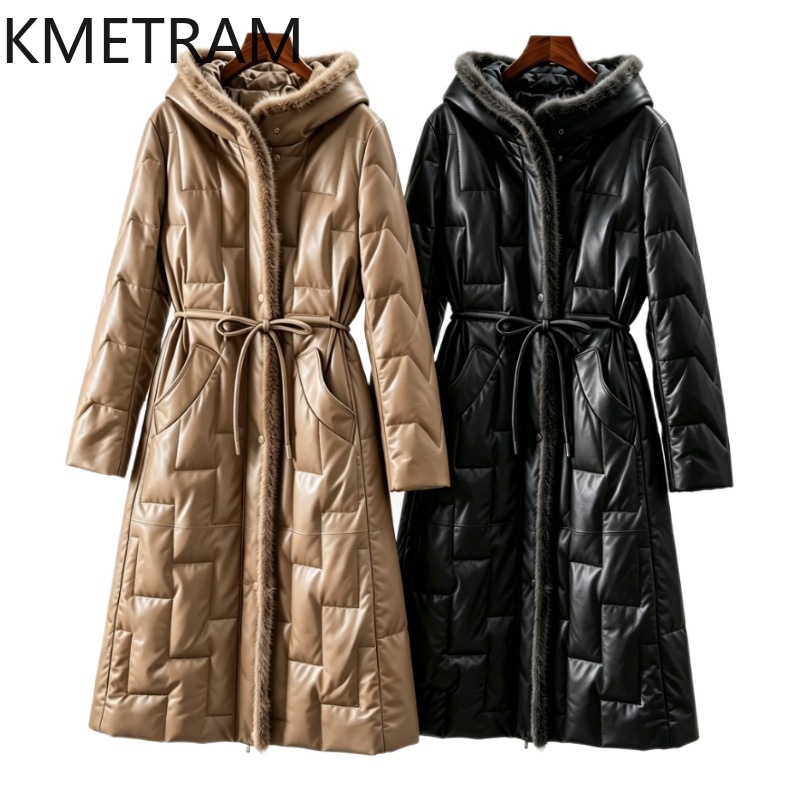 Puffer Jacket Women Down - KMETRAM Genuine Sheepskin Down Jackets Women