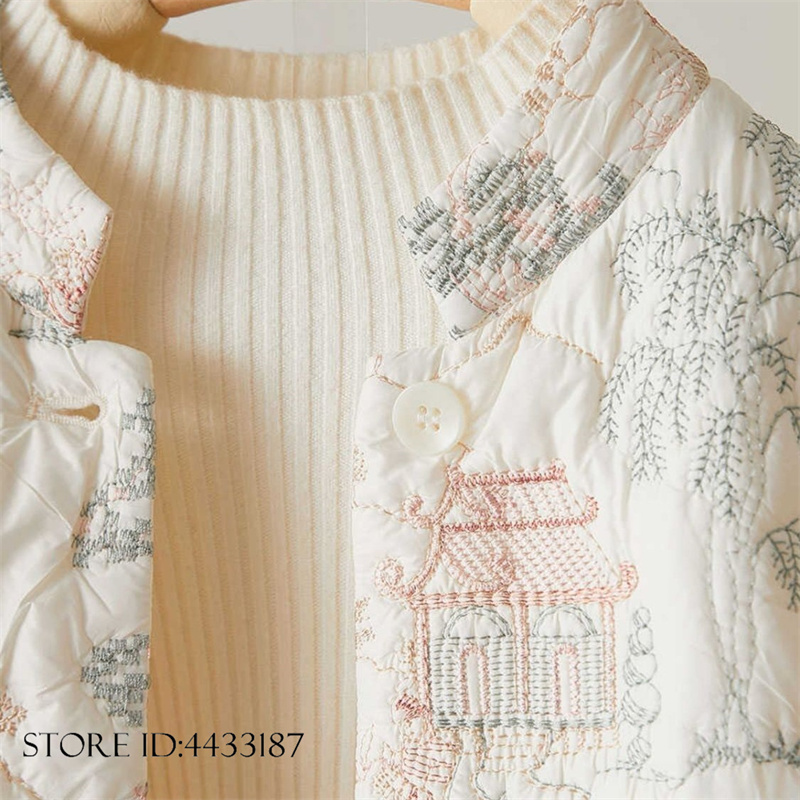 Traditional Winter Japanese Clothing - Chinese Style Autumn Winter Outwear Cotton-Padded