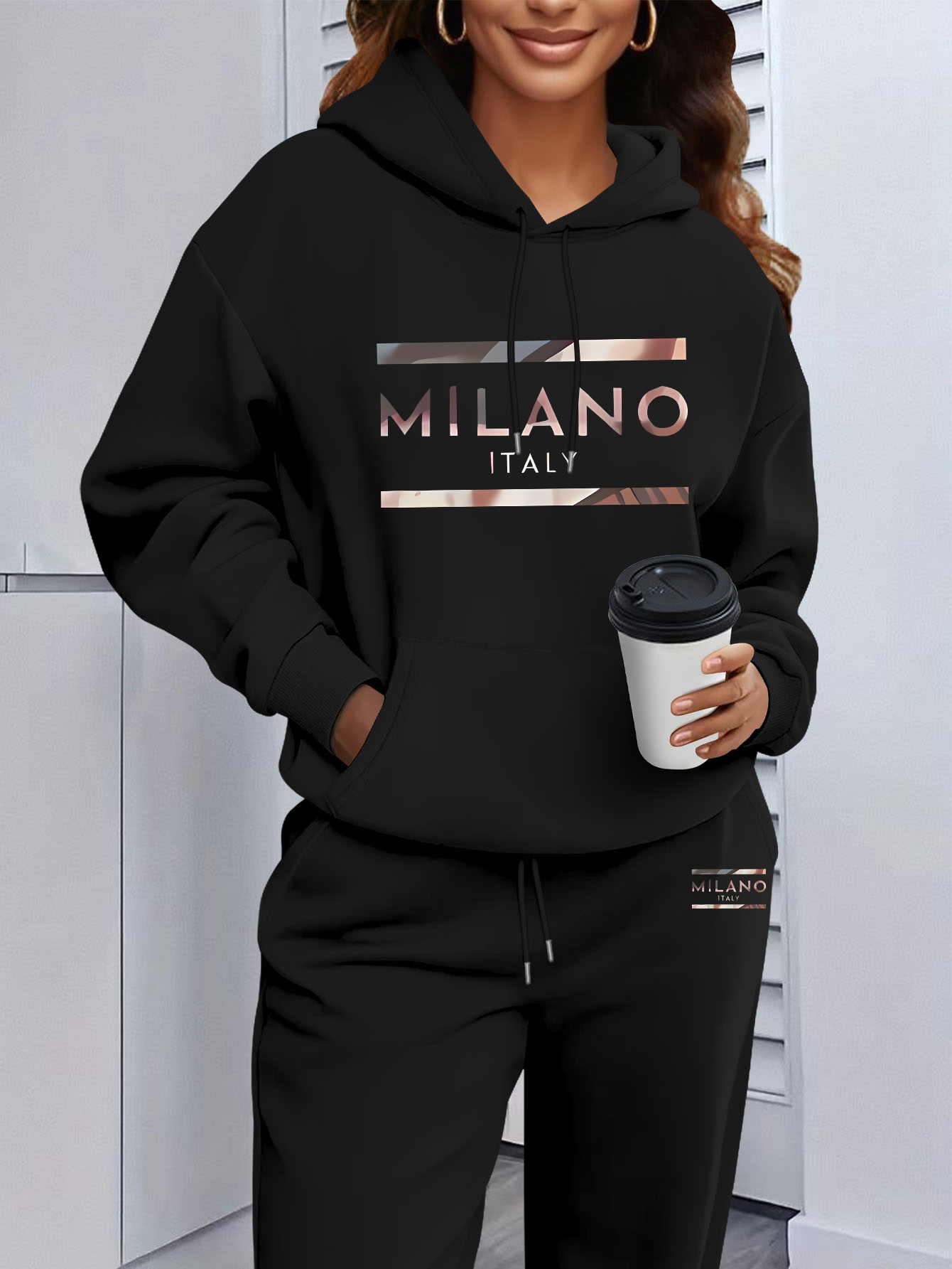 Winter Clothing Men Sale - 2026 Womens Print Hooded Sweatshirts Suit