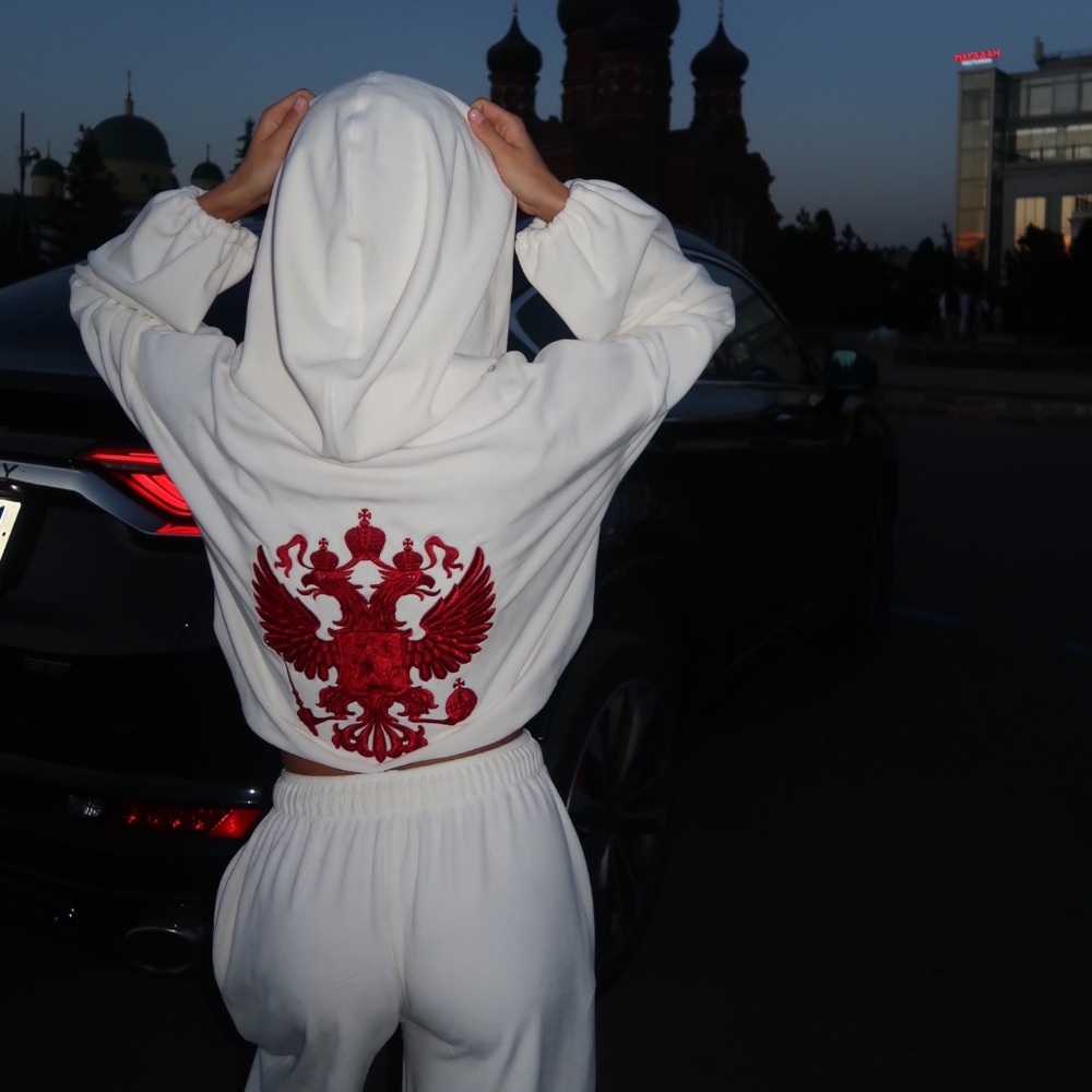 Winter Wear Clothes - Street Trend Back Embroidered Hoodie Pants