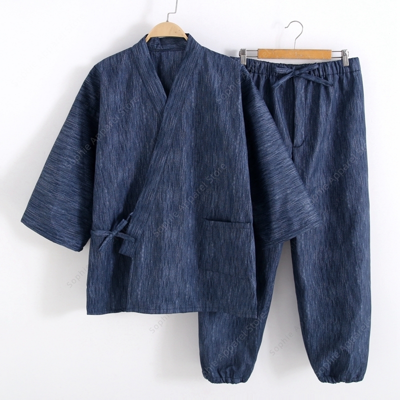 Traditional Winter Japanese Clothing - Japanese Samue Winter Warm Set Men