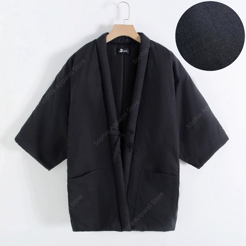 Traditional Winter Japanese Clothing - Winter Hanten Men Jacket Japanese Style