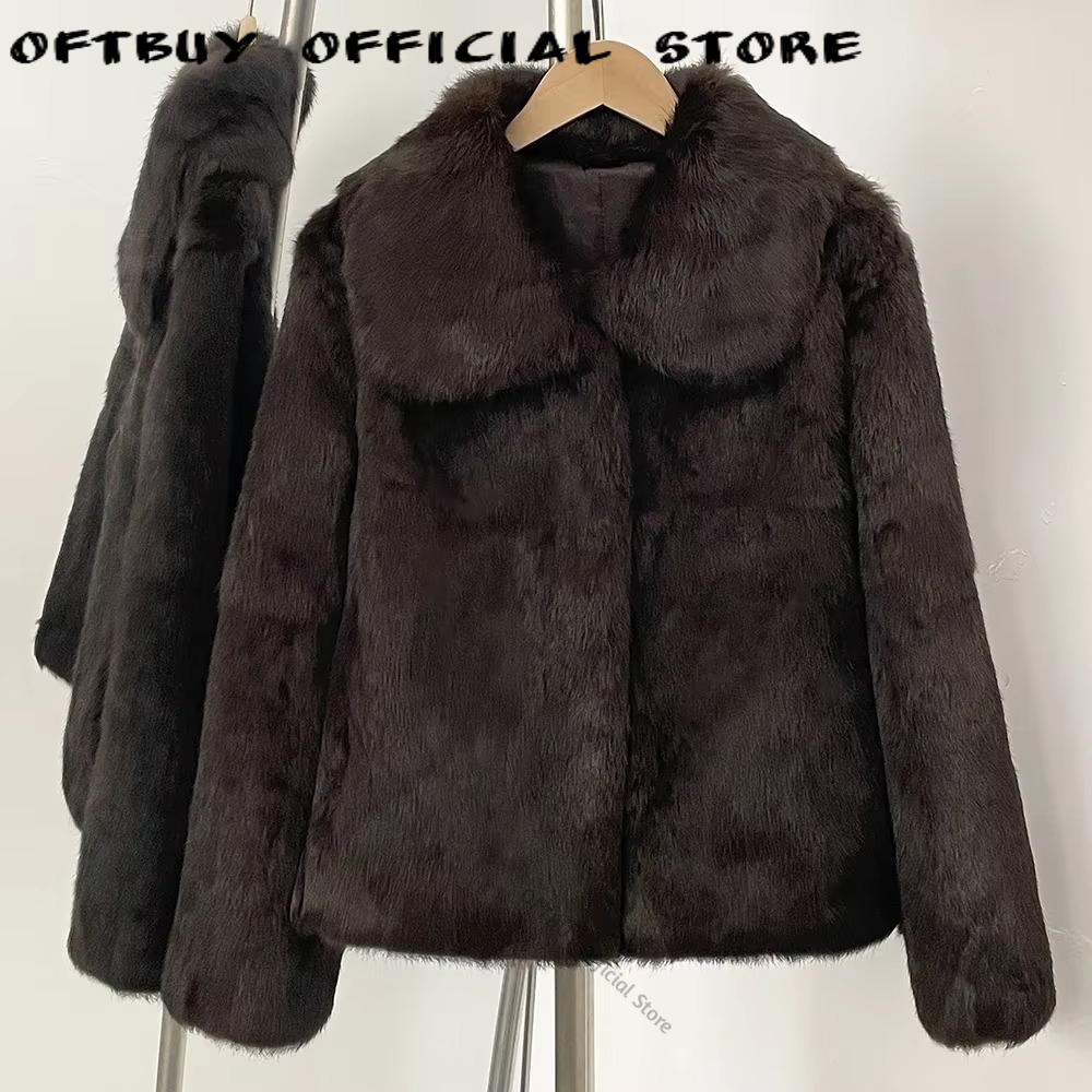 Winter Clothing Store - Reality Fur Coat Short Natural Rabbit