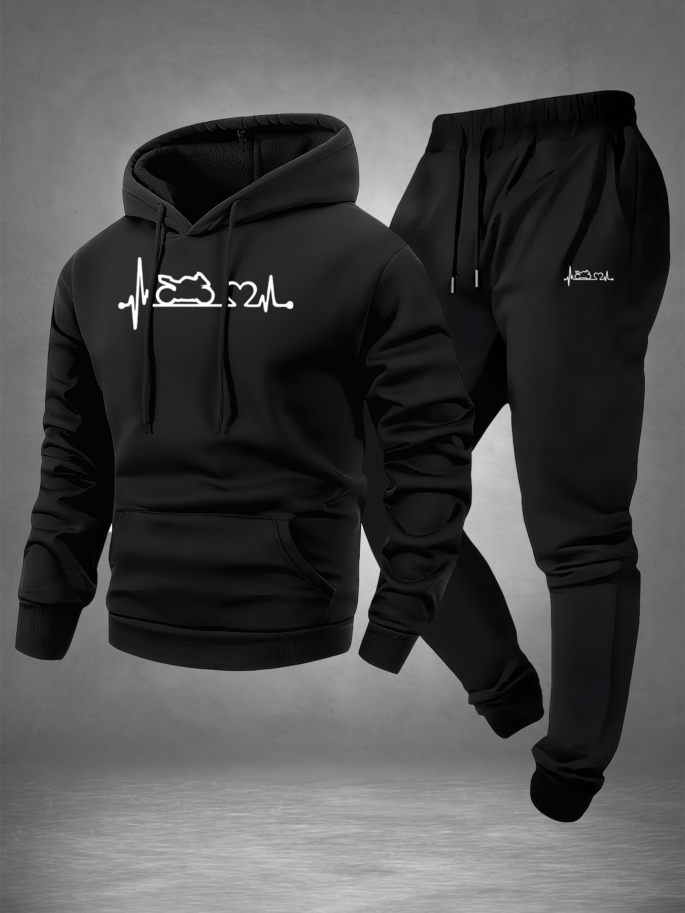 Men 2‑Piece Motorcycle Heartbe - огляд і ціна Winter Wear Clothes