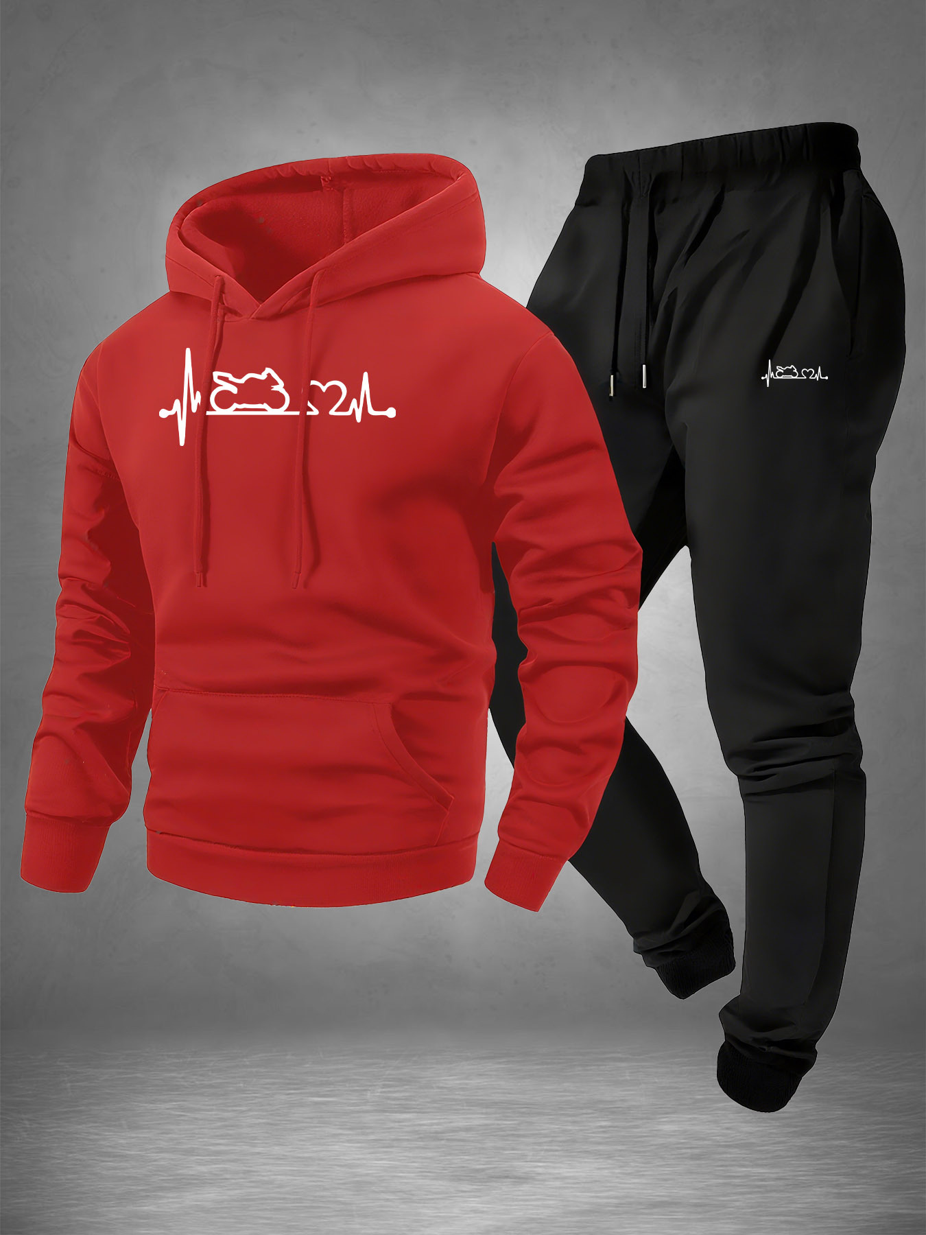 Men 2‑Piece Motorcycle Heartbe - огляд і ціна Winter Wear Clothes