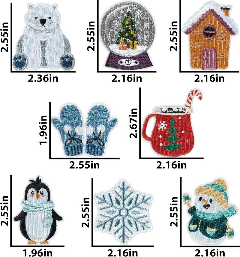8 Pcs Winter Themed Iron on Pa - огляд і ціна Winter Clothing Pictures