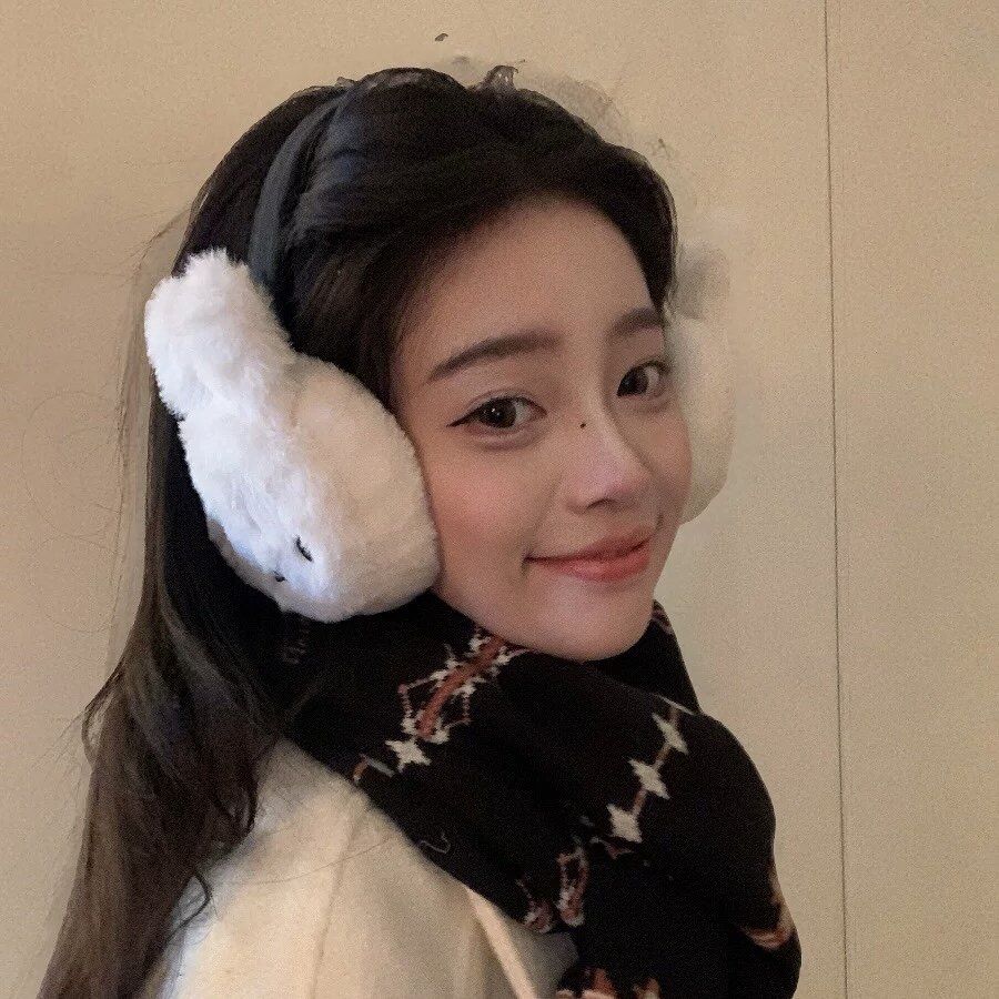 Cute White Miffy Rabbit Plush  - огляд і ціна Winter Clothing Earmuffs