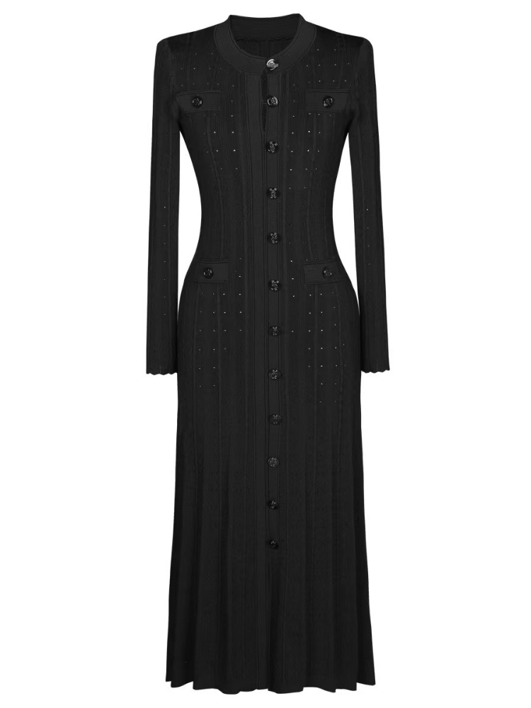 Round Neck Long Sleeved Dress  - огляд і ціна Winter Clothing Pictures