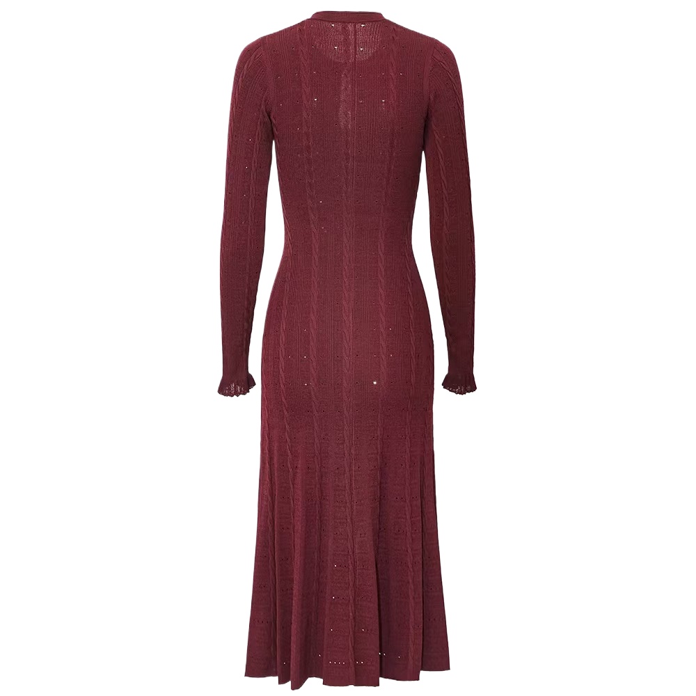 Round Neck Long Sleeved Dress  - огляд і ціна Winter Clothing Pictures