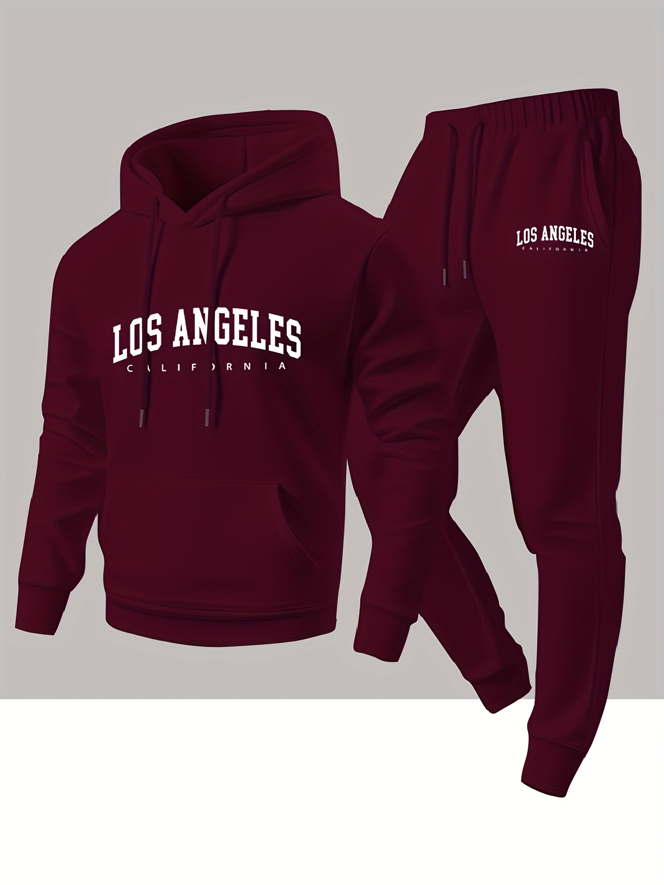 Men 2 Piece Tracksuit Los Ange - огляд і ціна Winter Wear Clothes
