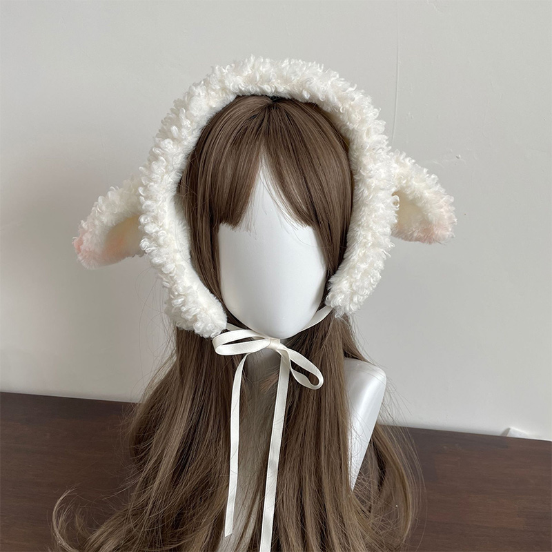 Winter White Plush Sheep Warm  - огляд і ціна Winter Clothing Earmuffs