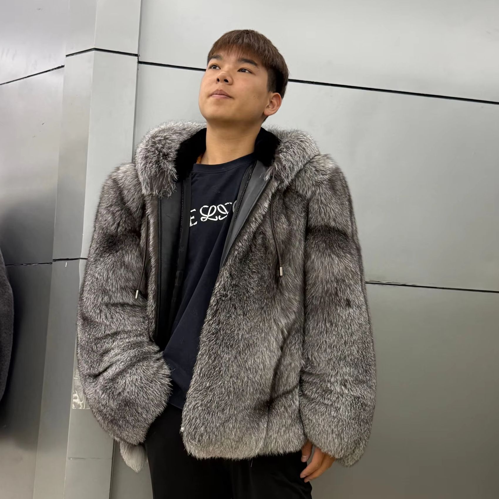 Luxury Natural Fox Fur Men's J - огляд і ціна Winter Clothes Shop