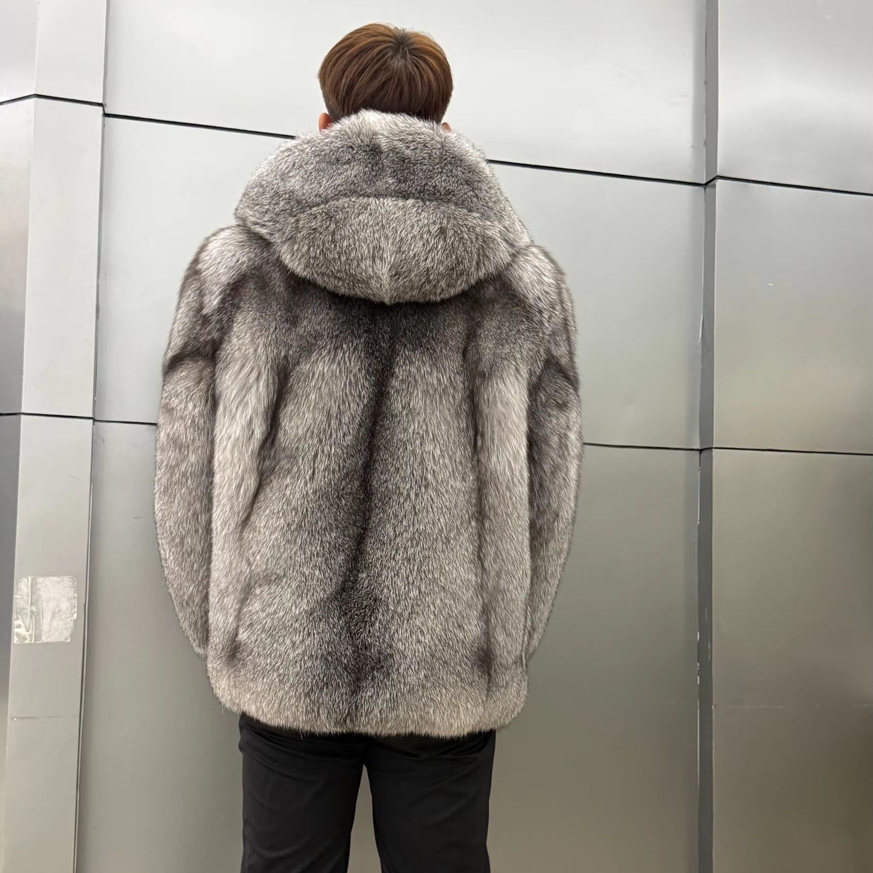Luxury Natural Fox Fur Men's J - огляд і ціна Winter Clothes Shop