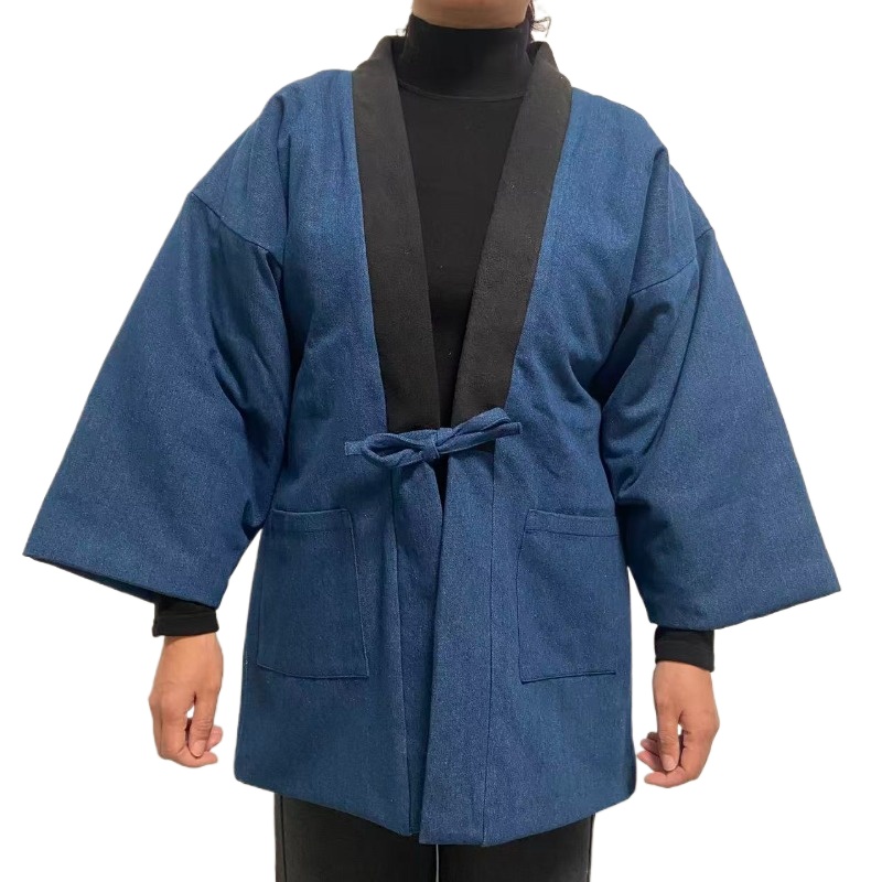 Men Women Denim Hanten Jacket  - огляд і ціна Traditional Winter Japanese Clothing