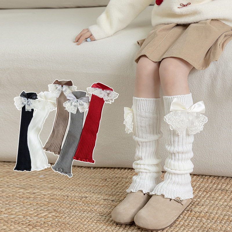 Lace Bow Leg Warmers Girls Aut - огляд і ціна Winter Clothing Leg Warmers