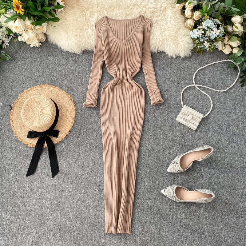 New Women Autumn Knitted Dress - огляд і ціна Winter Clothing H&M