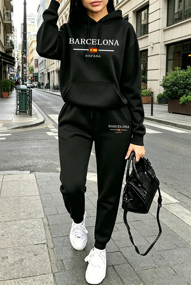 Fashion Womens Tracksuit Print - огляд і ціна Winter Clothing Hoodie