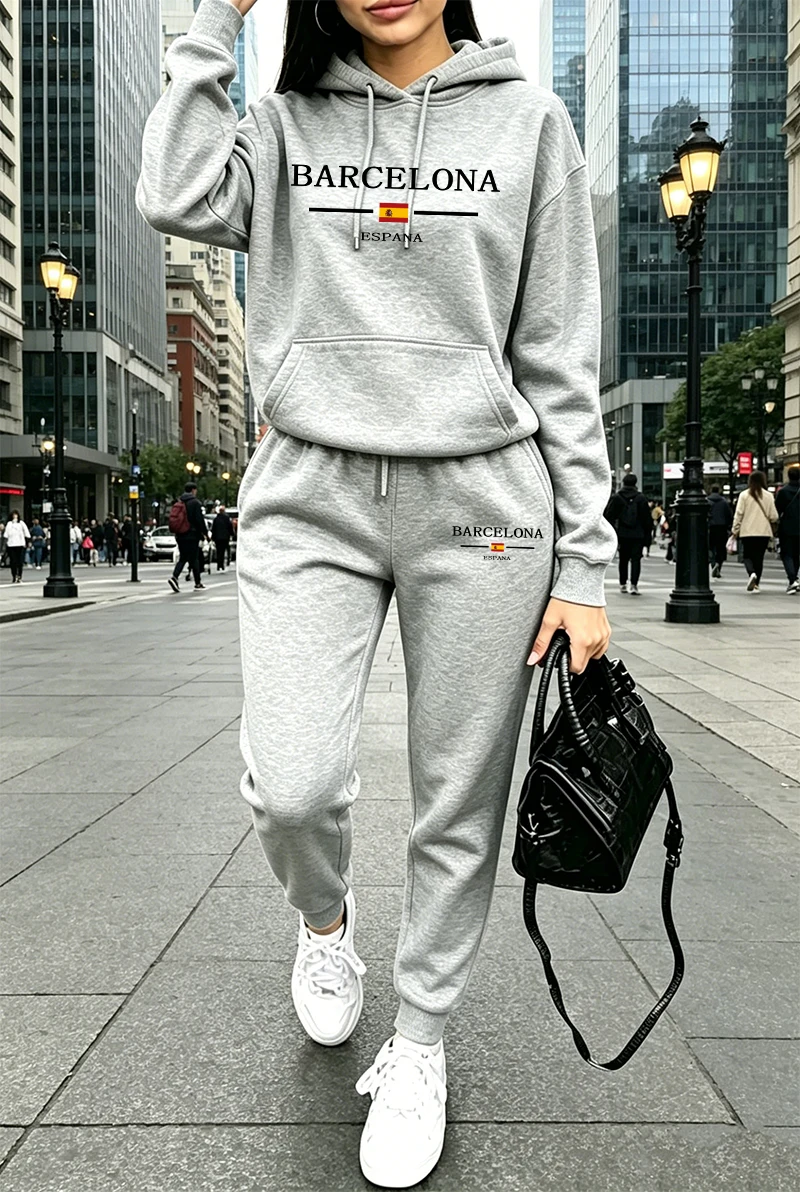 Fashion Womens Tracksuit Print - огляд і ціна Winter Clothing Hoodie