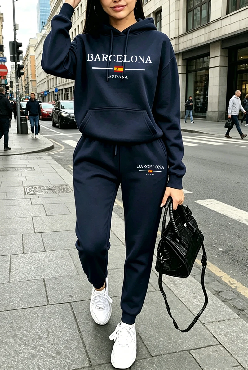Fashion Womens Tracksuit Print - огляд і ціна Winter Clothing Hoodie