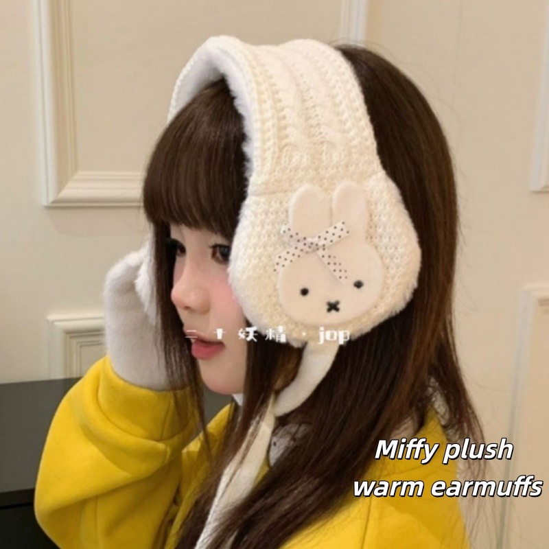 Miffy Plush Knit Ear Muffs Wom - огляд і ціна Winter Clothing Earmuffs