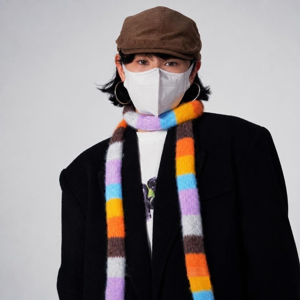 Y2K Style Striped Knitted Scar - огляд і ціна Winter Clothing Looks