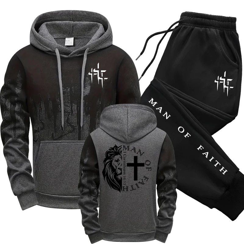 Man of Faith Pattern Men's Set - огляд і ціна Winter Wear Clothes