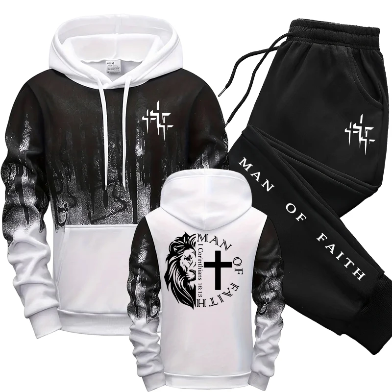 Man of Faith Pattern Men's Set - огляд і ціна Winter Wear Clothes