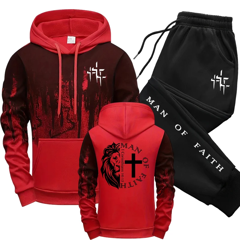 Man of Faith Pattern Men's Set - огляд і ціна Winter Wear Clothes