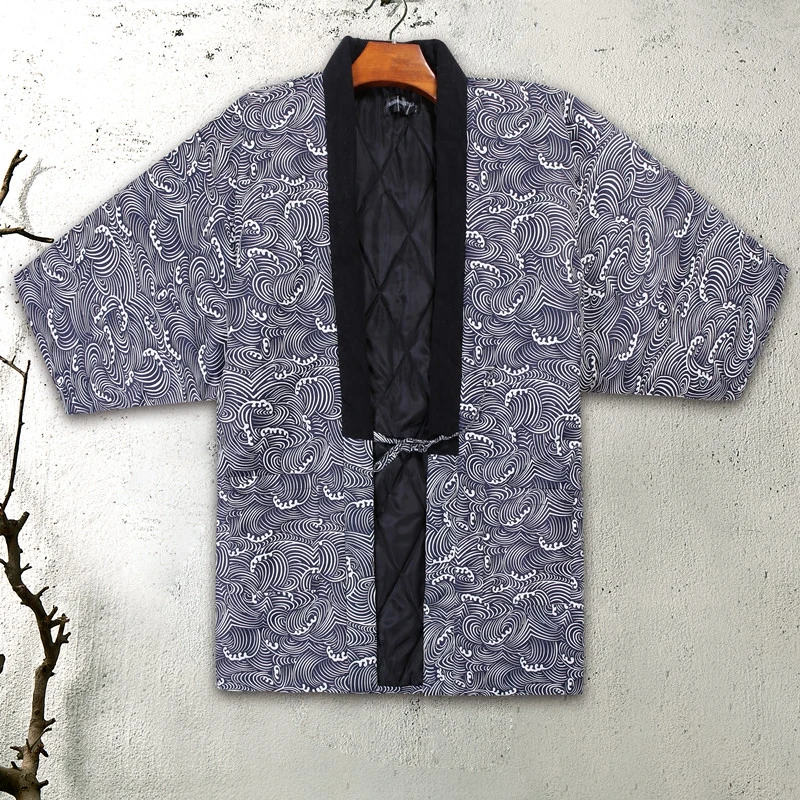 Hanten Jacket Men Padded Cotto - огляд і ціна Traditional Winter Japanese Clothing