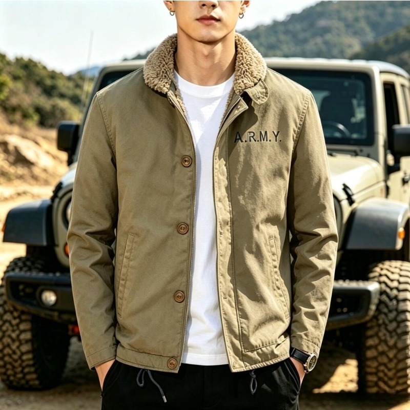 New Fashion Men Fleece Warm Wi - огляд і ціна Quality Winter Clothing Bomber Jacket
